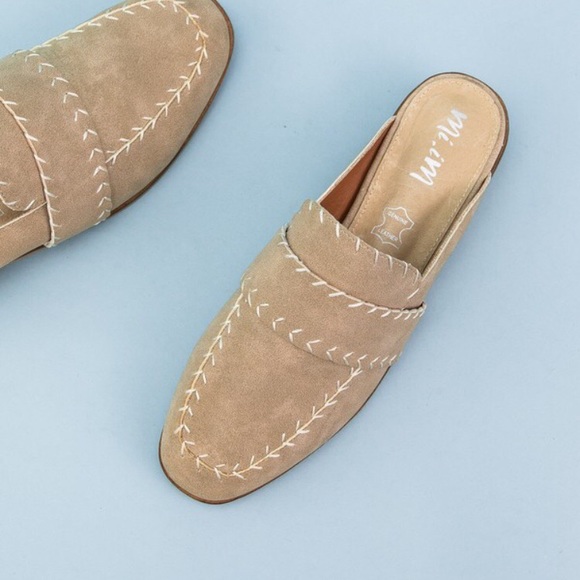 ❗️Last One size 8❗️Boat Stitched Loafer Nude Mule - Picture 3 of 5